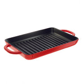 Enameled Cast Iron 12.5 x 8 Inch Grill Pan