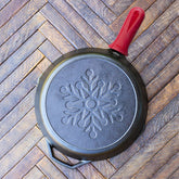 Snowflake Skillet With Red Deluxe Handle Holder